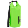 Kuivapussi vetoketjulla vihreä 20 l PVC