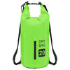 Kuivapussi vetoketjulla vihreä 20 l PVC