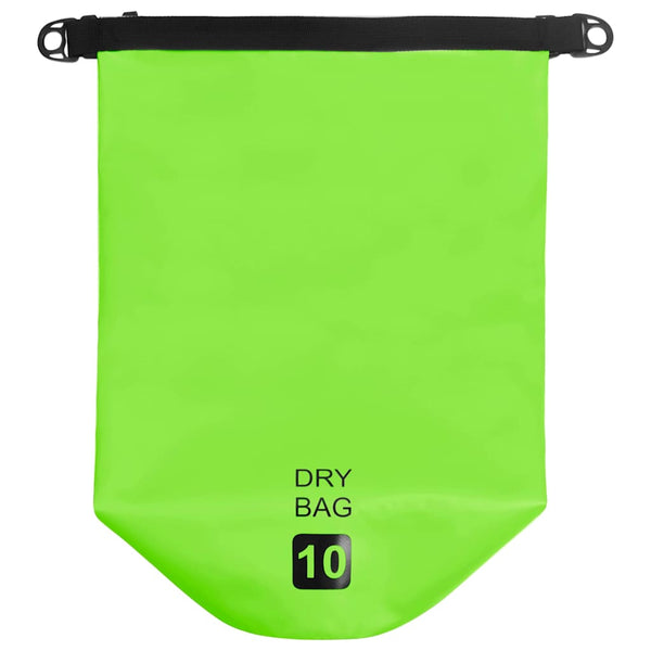 Kuivapussi vihreä 10 l PVC