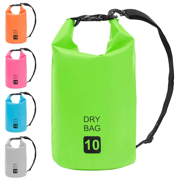Kuivapussi vihreä 10 l PVC