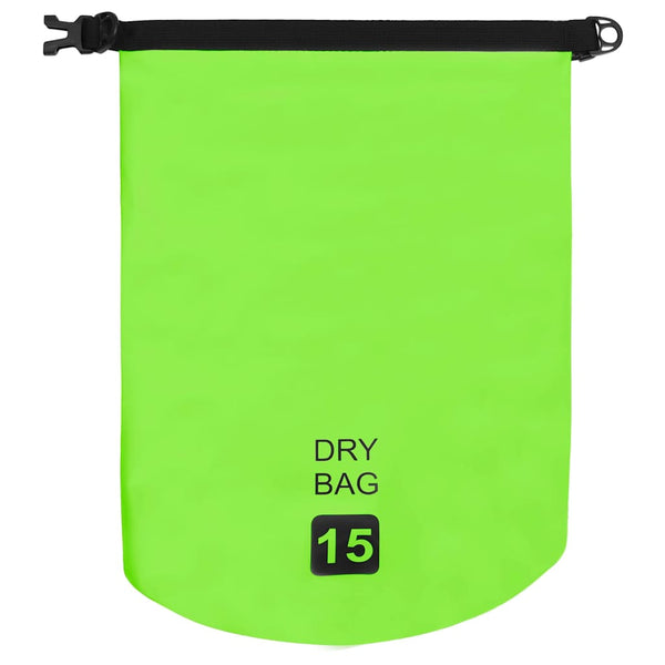 Kuivapussi vihreä 15 l PVC