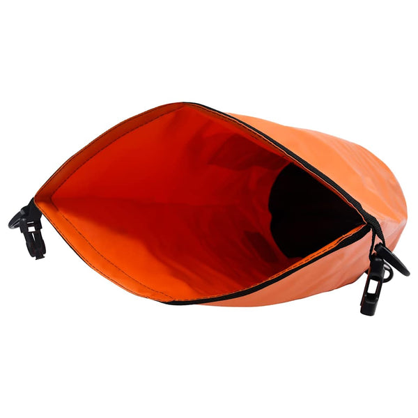 Kuivapussi vetoketjulla oranssi 15 l PVC