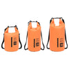 Kuivapussi vetoketjulla oranssi 15 l PVC