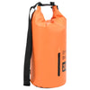 Kuivapussi vetoketjulla oranssi 20 l PVC
