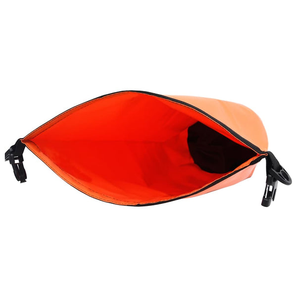 Kuivapussi vetoketjulla oranssi 30 l PVC