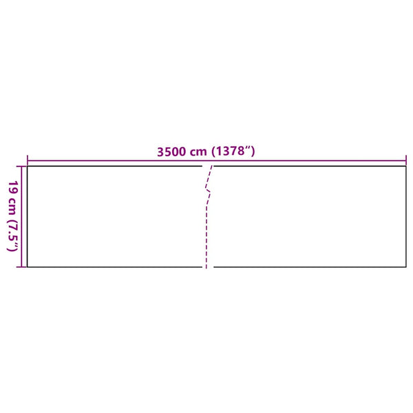 Tietosuojalistat PVC 140x0,19 m Kermanvärinen