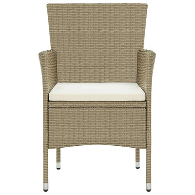 Puutarharuokatuolit 2 kpl polyrottinki beige