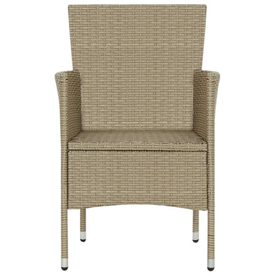 Puutarharuokatuolit 2 kpl polyrottinki beige