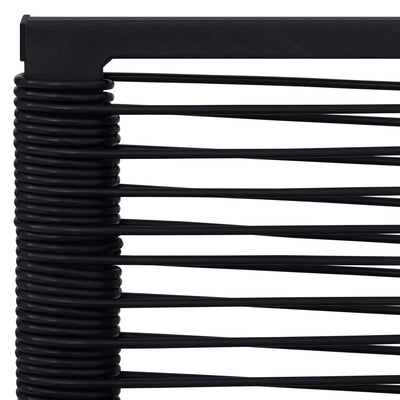 Puutarhatuolit 2 kpl PVC rottinki musta