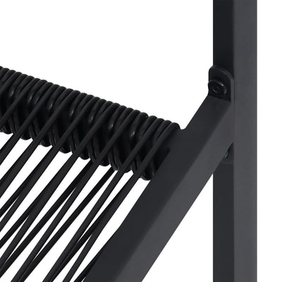 Puutarhatuolit 2 kpl PVC rottinki musta