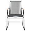 Puutarhatuolit 2 kpl musta 58x59x85,5 cm PVC rottinki