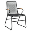 Puutarhatuolit 4 kpl musta 58x59x85,5 cm PVC rottinki