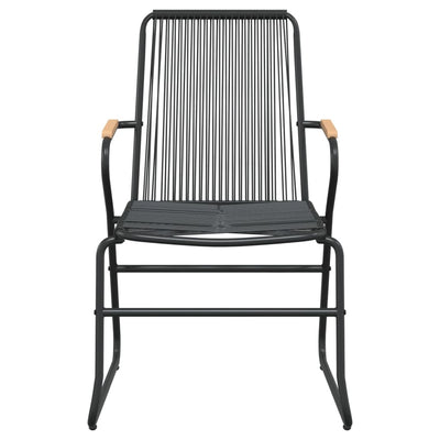 Puutarhatuolit 4 kpl musta 58x59x85,5 cm PVC rottinki