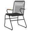 Puutarhatuolit 4 kpl musta 58x59x85,5 cm PVC rottinki