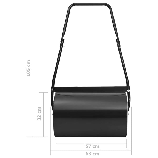 Musta nurmikkojyrä Savira 63cm 50 l