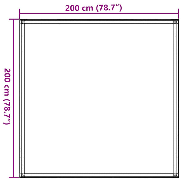 Telttamatto 200x200 cm harmaanruskea