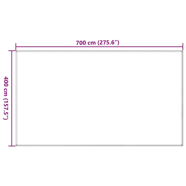 Telttamatto 400x700 cm musta HDPE