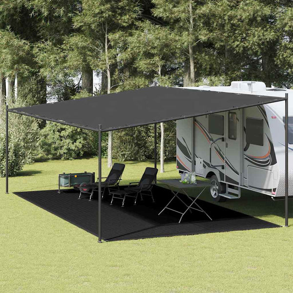 Telttamatto 400x700 cm musta HDPE