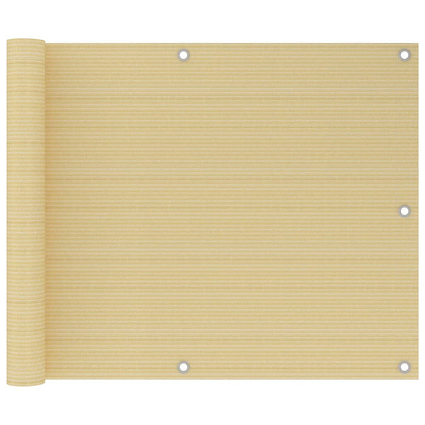 Parvekkeen suoja beige 75x300 cm HDPE