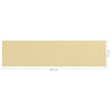 Parvekkeen suoja beige 75x300 cm HDPE