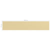 Parvekkeen suoja beige 75x400 cm HDPE