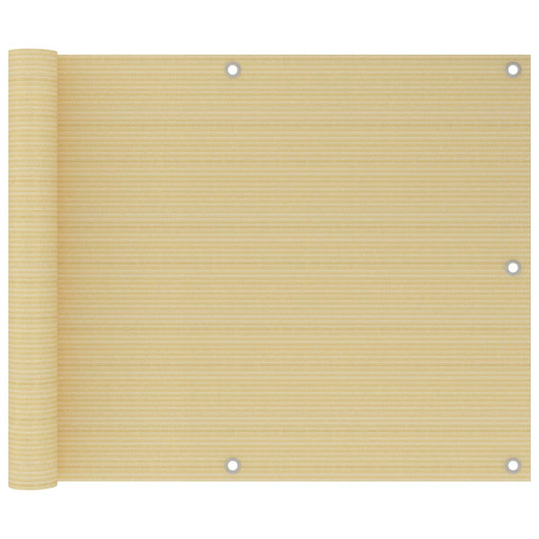 Parvekkeen suoja beige 75x500 cm HDPE