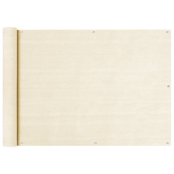 Parvekkeen suoja kerma 75x400 cm HDPE