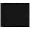 Parvekkeen suoja musta 75x300 cm HDPE