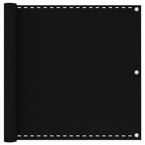 Parvekkeen suoja musta 90x600 cm HDPE