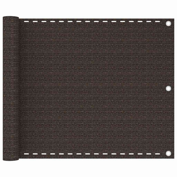Parvekkeen suoja ruskea 75x400 cm HDPE
