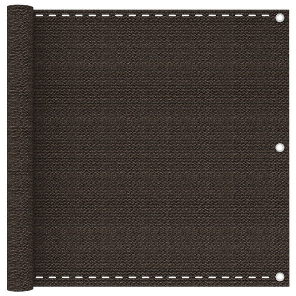 Parvekkeen suoja ruskea 90x500 cm HDPE