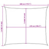 Aurinkopurje 160 g/m² antrasiitti 2,5x3 m HDPE