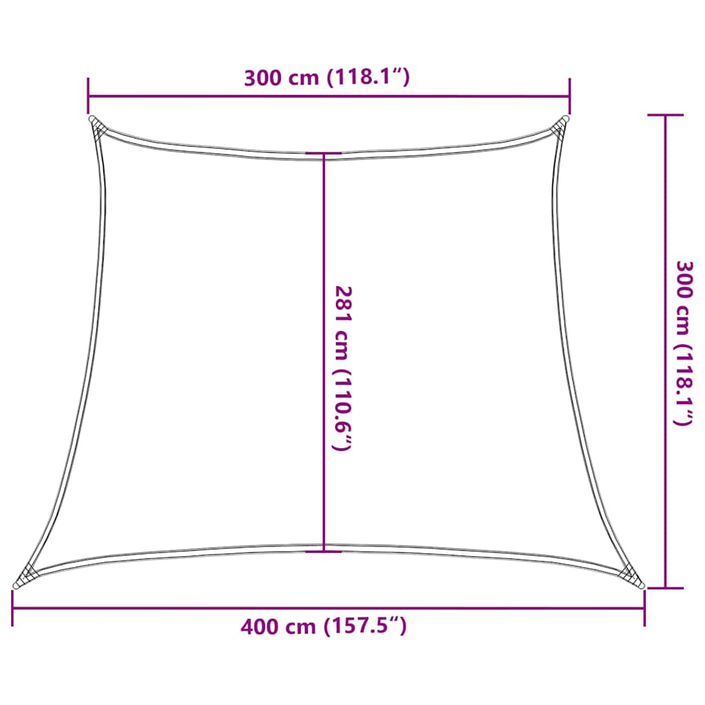 Aurinkopurje 160 g/m² antrasiitti 3/4x3 m HDPE