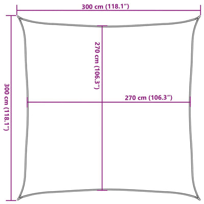 Aurinkopurje 160 g/m² beige 3x3 m HDPE