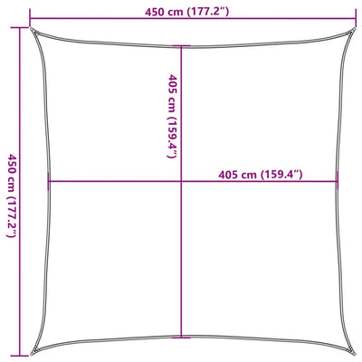 Aurinkopurje 160 g/m² beige 4,5x4,5 m HDPE