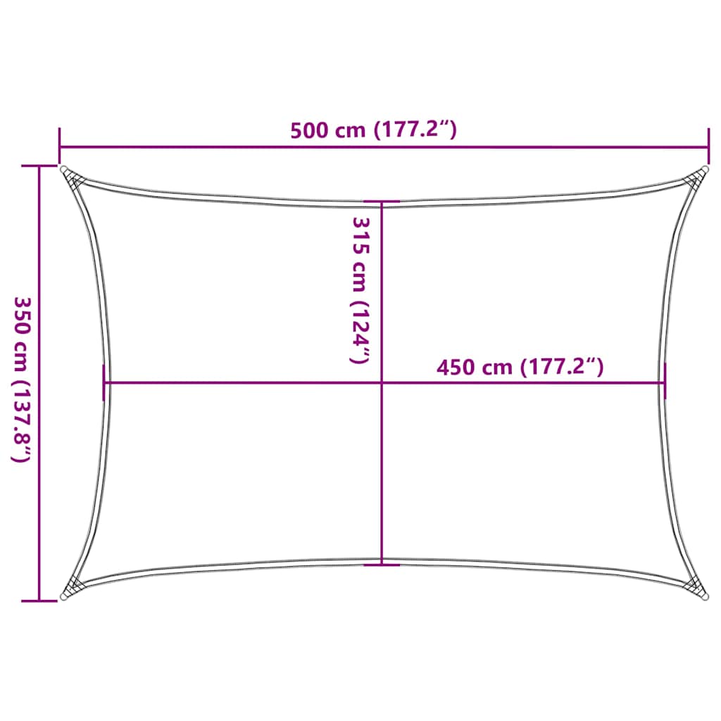 Aurinkopurje 160 g/m² beige 3,5x5 m HDPE