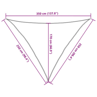 Aurinkopurje 160 g/m² kerma 2,5x2,5x3,5 m HDPE