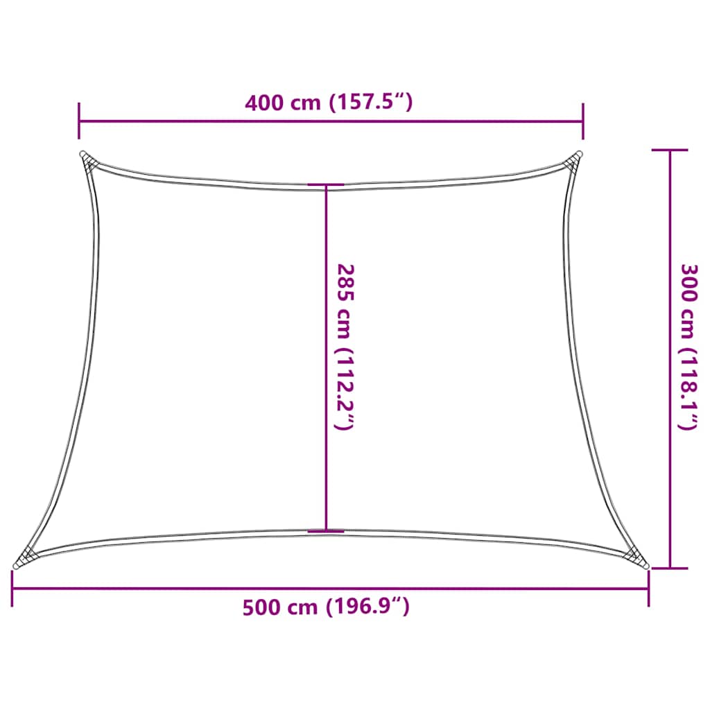 Aurinkopurje 160 g/m² kerma 4/5x3 m HDPE