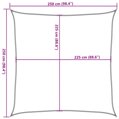 Aurinkopurje 160 g/m² valkoinen 2,5x2,5 m HDPE