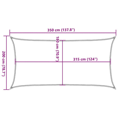 Aurinkopurje 160 g/m² valkoinen 2x3,5 m HDPE