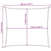Aurinkopurje 160 g/m² valkoinen 2,5x3 m HDPE