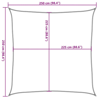 Aurinkopurje 160 g/m² vaaleanvihreä 2,5x2,5 m HDPE