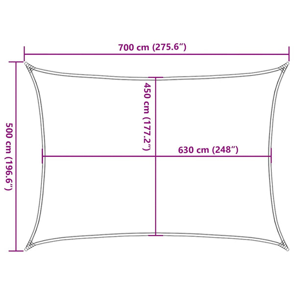 Aurinkopurje 160 g/m² vaaleanvihreä 5x7 m HDPE