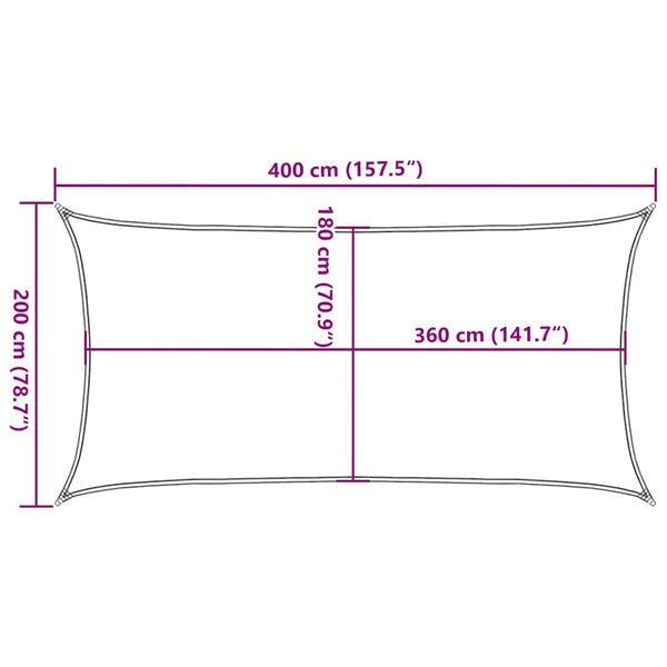 Aurinkopurje 160 g/m² terrakotta 2x4 m HDPE