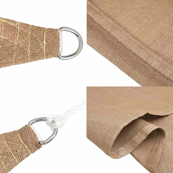 Aurinkopurje 160 g/m² harmaanruskea 2x2 m HDPE