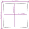 Aurinkopurje 160 g/m² ruskeanharmaa 3x3 m HDPE