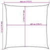 Aurinkopurje 160 g/m² harmaanruskea 4,5x4,5 m HDPE