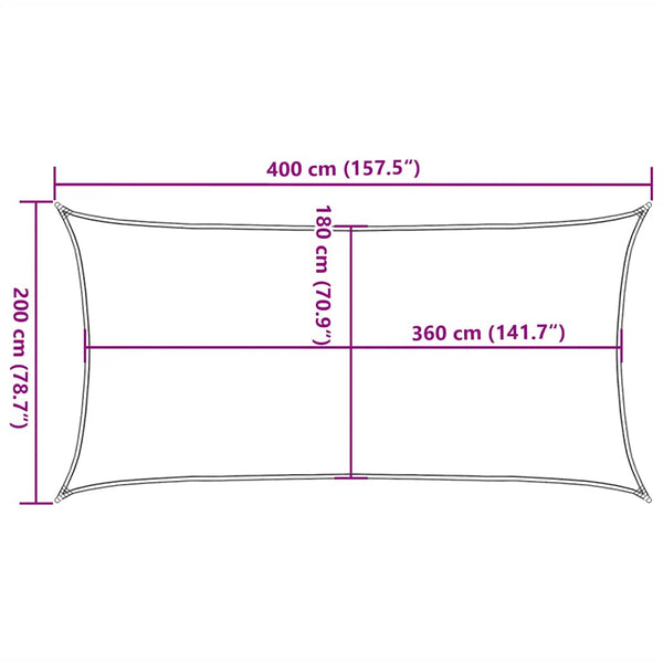 Aurinkopurje 160 g/m² harmaanruskea 2x4 m HDPE