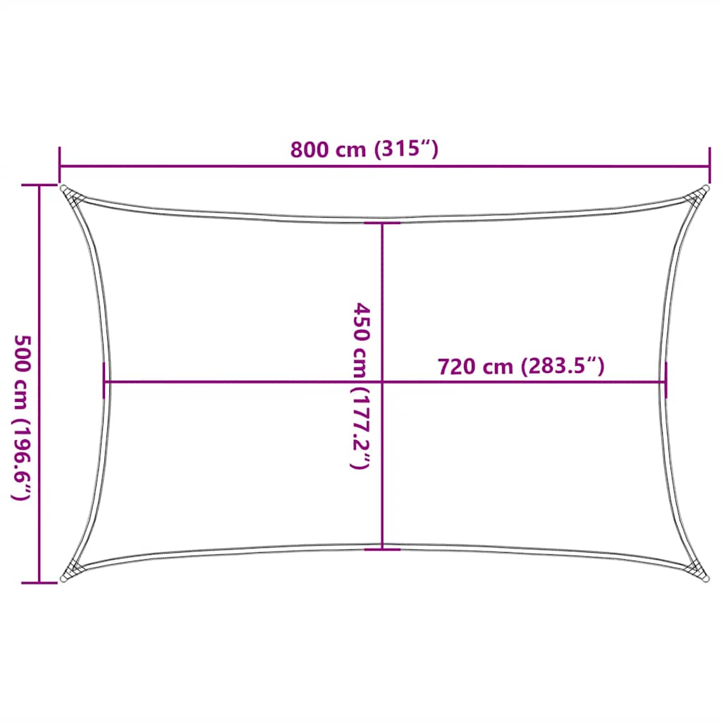 Aurinkopurje 160 g/m² harmaanruskea 5x8 m HDPE
