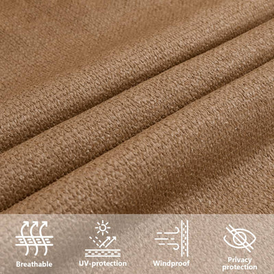 Aurinkopurje 160 g/m² harmaanruskea 3,6x3,6x3,6 m HDPE